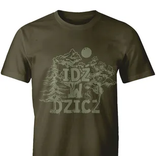 Męska koszulka "Idź w dzicz" - t-shirt dla harcerzy i turystów