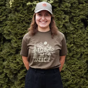 Męska koszulka "Idź w dzicz" - t-shirt dla harcerzy i turystów