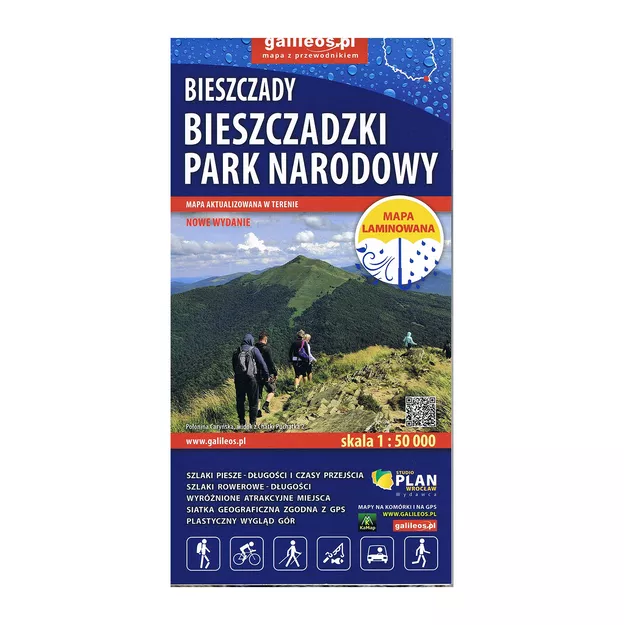 GALILEOS Mapa turystyczna - Bieszczadzki Park Narodowy - laminowana