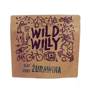 WILD WILLY Beef Jerky ŻURAWINA 100 g - suszona wołowina żurawina