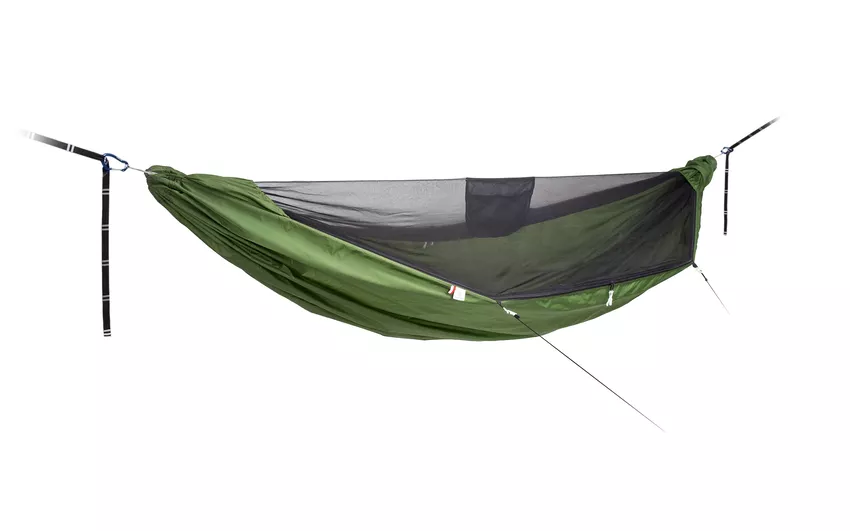 LESOVIK Draka Treetop Green - hamak z moskitierą i systemem zawieszenia, turystyczny