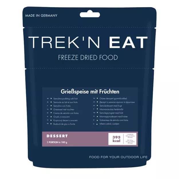 TREK'N EAT Deser liofilizowany Pudding z owocami 100 g (350 g) - żywność liofilizowana