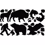 Zestaw łatek do naklejania - wzory zwierząt