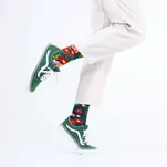 MANY MORNINGS - Flower Power Green - bawełniane kolorowe skarpetki - kwiaty - 2