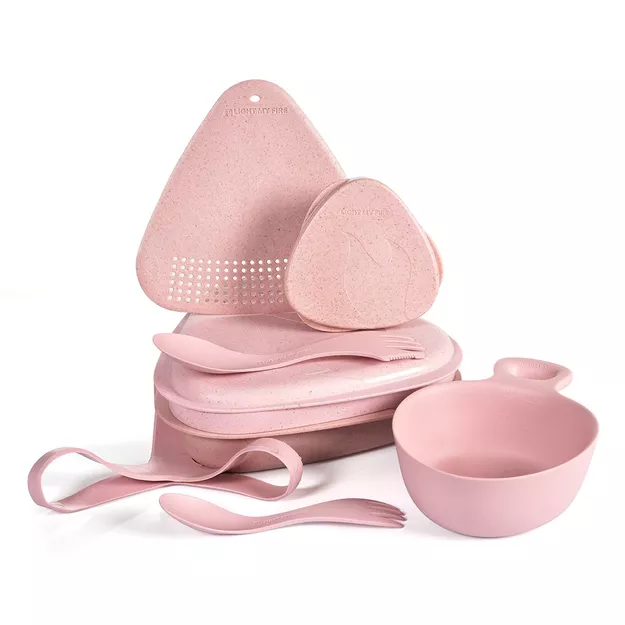 LIGHT MY FIRE MealKit BIO dustypink - Zestaw naczyń turystycznych z bio plastiku