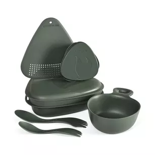 LIGHT MY FIRE MealKit Outdoor 2.0 - sandygreen - Zestaw naczyń turystycznych z bio plastiku