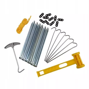REGATTA Camping Kit - zestaw do namiotu - śledzie, młotek, linki