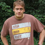 Koszulka turystyczna t-shirt Szlak Mnie Trafił - brązowa męska