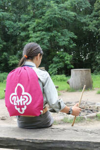 Plecak workowy worek z logo ZHP - różowy