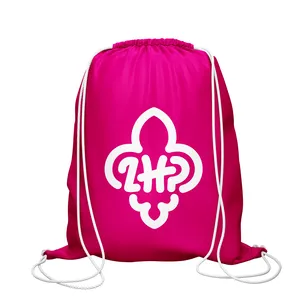 Plecak harcerski z logo ZHP - różowy - Plecak workowy worek