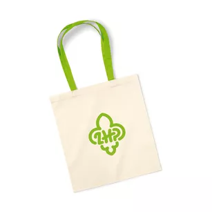 Torba bawełniana z logo ZHP - zielone uchwyty