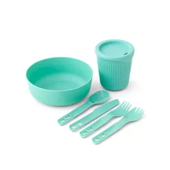 SEA TO SUMMIT Zestaw naczyń biwakowych Passage Dinnerware (6 elementów) - Aqua Sea
