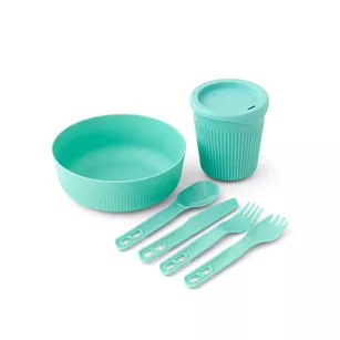 SEA TO SUMMIT Zestaw naczyń biwakowych Passage Dinnerware (6 elementów) - Aqua Sea