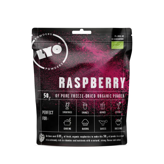 LYOFOOD Lyo Powders EKO Raspberry- liofilizowana malina proszek 50g