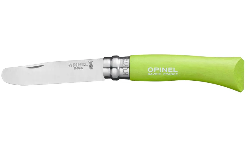 OPINEL My First / Junior N°07 Apple Green - nóż rozkładany z zaokrąglonym ostrzem