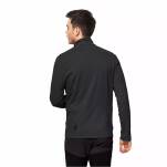 JACK WOLFSKIN Kolbenberg FZ Men - black - męska elastyczna kurtka polarowa