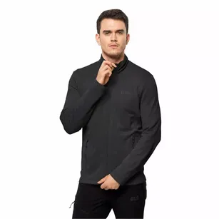 JACK WOLFSKIN Kolbenberg FZ Men - black - męska elastyczna kurtka polarowa