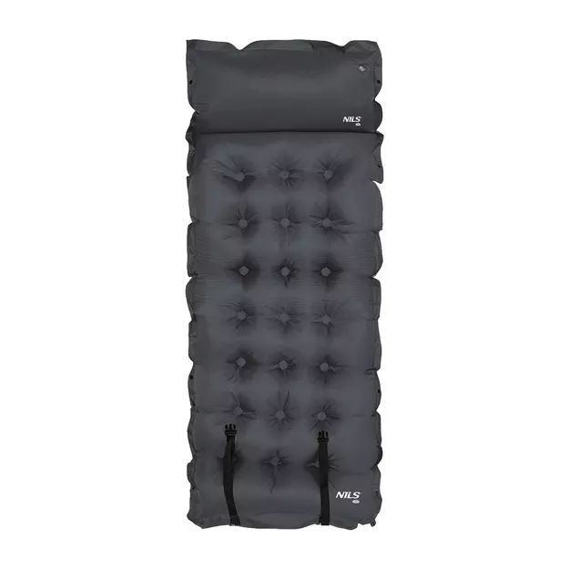 NILS Mata samopompująca z poduszką NC4018 - Ciemnoszara