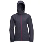 JACK WOLFSKIN Evandale Jacket Women graphite - damska kurtka przeciwdeszczowa (hardshell) - lekka