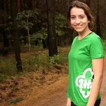 Koszulka z logo ZHP na boku - damska - zielona