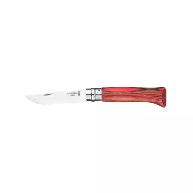 OPINEL Składany nóż N°08 Red Laminated Birch