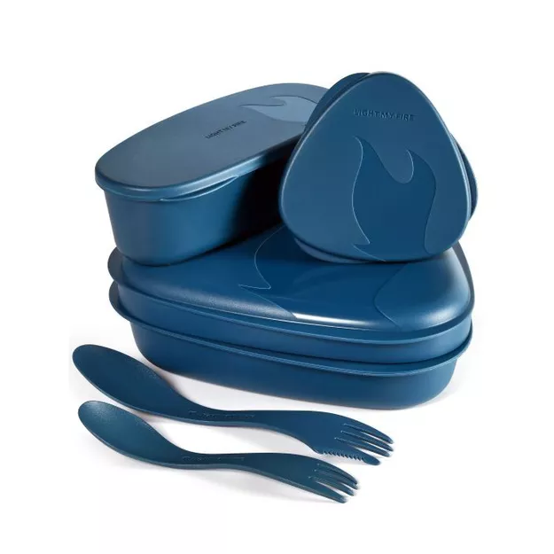 LIGHT MY FIRE LunchKit 2.0 - Hazyblue- Menażka plastikowa zestaw z bio plastiku