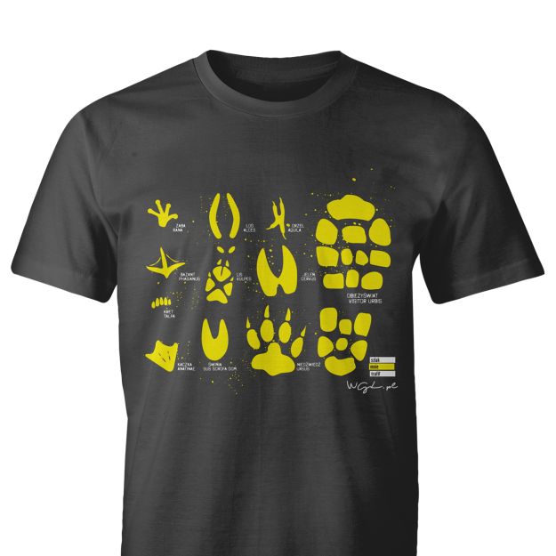 Koszulka t-shirt Ślady - Tropy zwierząt i ludzi - Męska