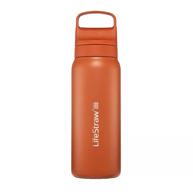 LIFESTRAW Go 2.0 - Butelka ze stali nierdzewnej z filtrem - 700 ml - Kyoto Orange