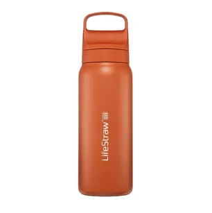 LIFESTRAW Go 2.0 - Butelka ze stali nierdzewnej z filtrem - 700 ml - Kyoto Orange