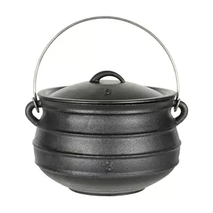 MFH Garnek / kociołek żeliwny z pokrywką 7 l  - na ognisko