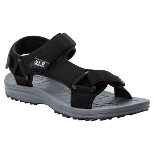 JACK WOLFSKIN Wave Breaker - black - Męskie sandały trekkingowe 