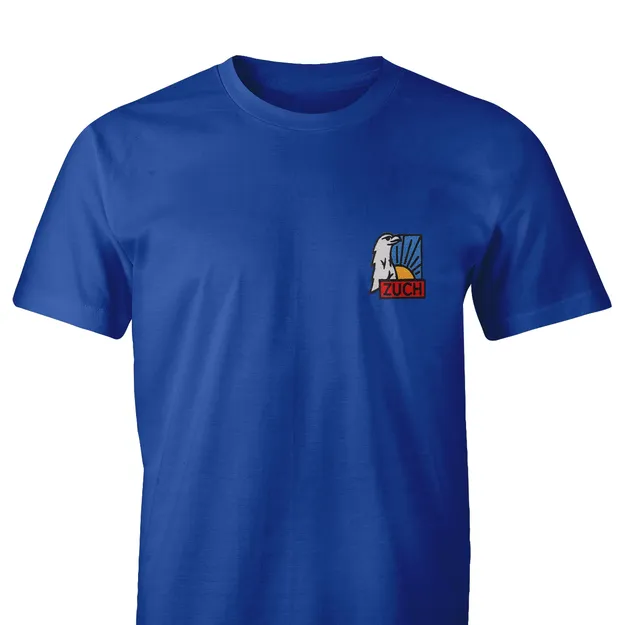 Koszulka zucha z haftowanym logo - męska niebieska