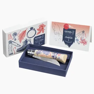 Opinel Inox N°08 - Bivouac - Edition Escapade - składany nóż z ozdobną rękojeścią