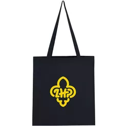 Torba bawełniana z logo ZHP - czarna/żółta
