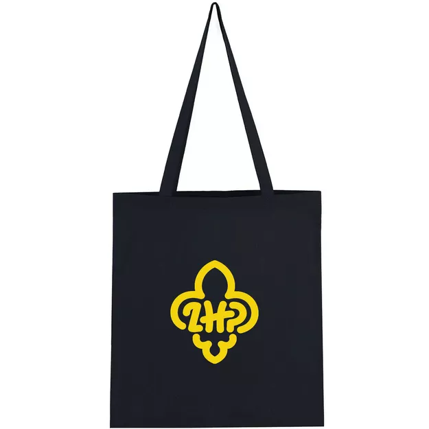 Torba bawełniana z logo ZHP - czarna/żółta