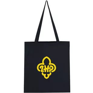 Torba bawełniana z logo ZHP - czarna/żółta