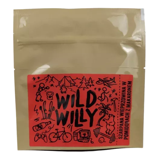 WILD WILLY Makaron z szarpaną wieprzowiną - jedzenie turystyczne