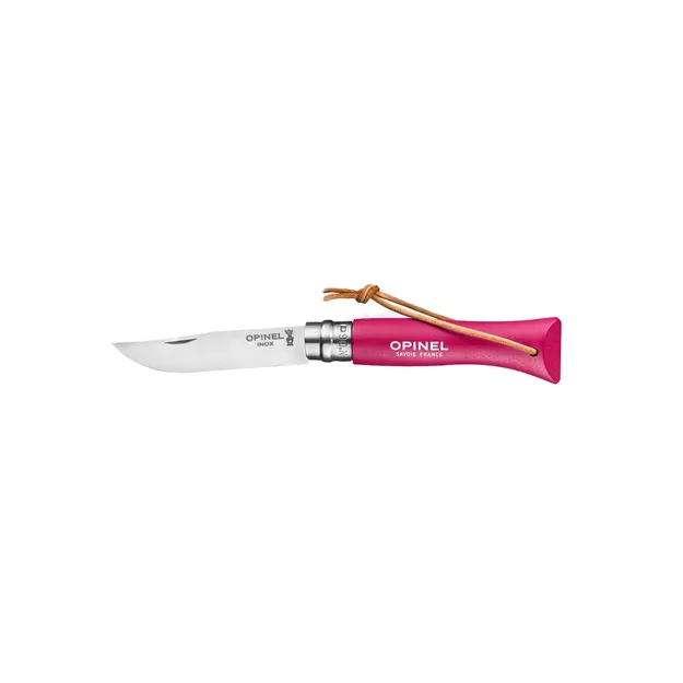 OPINEL Colorama Strawberry N°06 - składany nóż z rzemykiem