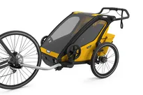 THULE Chariot Sport 2 - przyczepka rowerowa + wózek biegowy + wózek spacerowy -  Black / Spectra Yellow