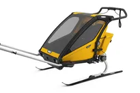 THULE Chariot Sport 2 - przyczepka rowerowa + wózek biegowy + wózek spacerowy -  Black / Spectra Yellow