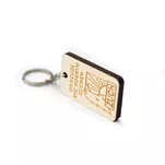 Breloczek drewniany ze znaczkiem zucha - Brelok obiecuję być dobrym zuchem - 2