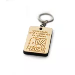 Breloczek drewniany ze znaczkiem zucha - Brelok obiecuję być dobrym zuchem - 3