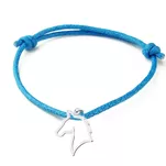 KOŃ Bransoletka ze srebrną zawieszką na sznurku - różne kolory - 3