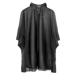 MARTES Essentials Lekkie poncho przeciwdeszczowe - Black