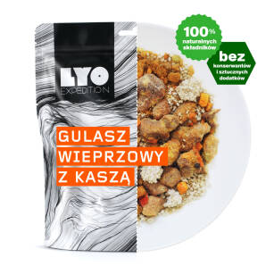 LYOFOOD Gulasz wieprzowy z kaszą DUŻY 112 g (500 g) - Żywność liofilizowana 