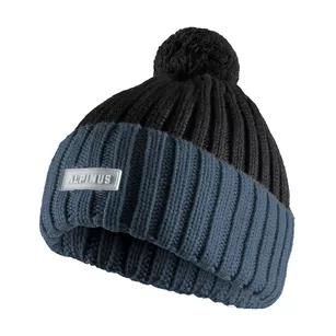 ALPINUS Matind Hat - zimowa czapka dzianinowa z wełną merino - szara/niebieska