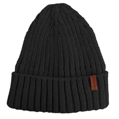 THERMOPAD Czapka zimowa beanie 100% wełna merino - czarna