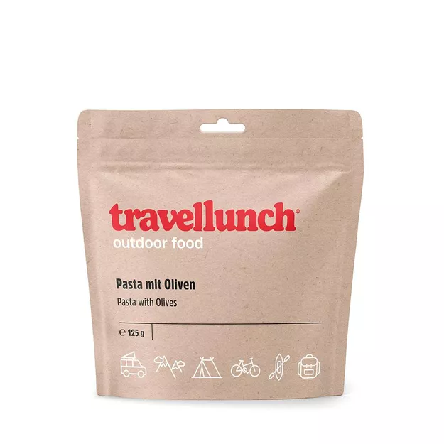 TRAVELLUNCH wegetariański makaron z oliwkami i pomidorami - 425 g - danie liofilizowane