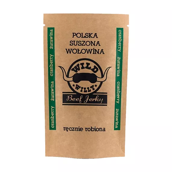 WILD WILLY Beef Jerky ŻURAWINA 30 g - suszona wołowina żurawina