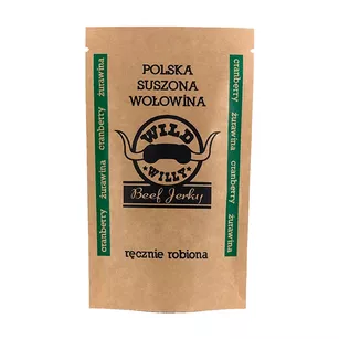 WILD WILLY Beef Jerky ŻURAWINA 30 g - suszona wołowina żurawina